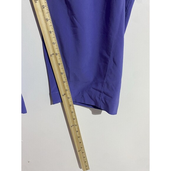 Athleta Pants 18 Arrival Dark Adonis Purple Ankle Straight Leg Travel Athleisure - Picture 13 of 15